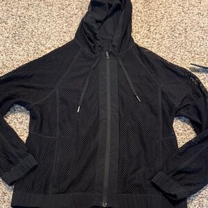 Lululemon Black Mesh Zip-Up Hoodie